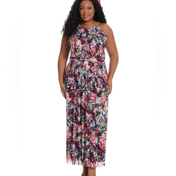 Maggy London Floral Cocktail Dress Sz12